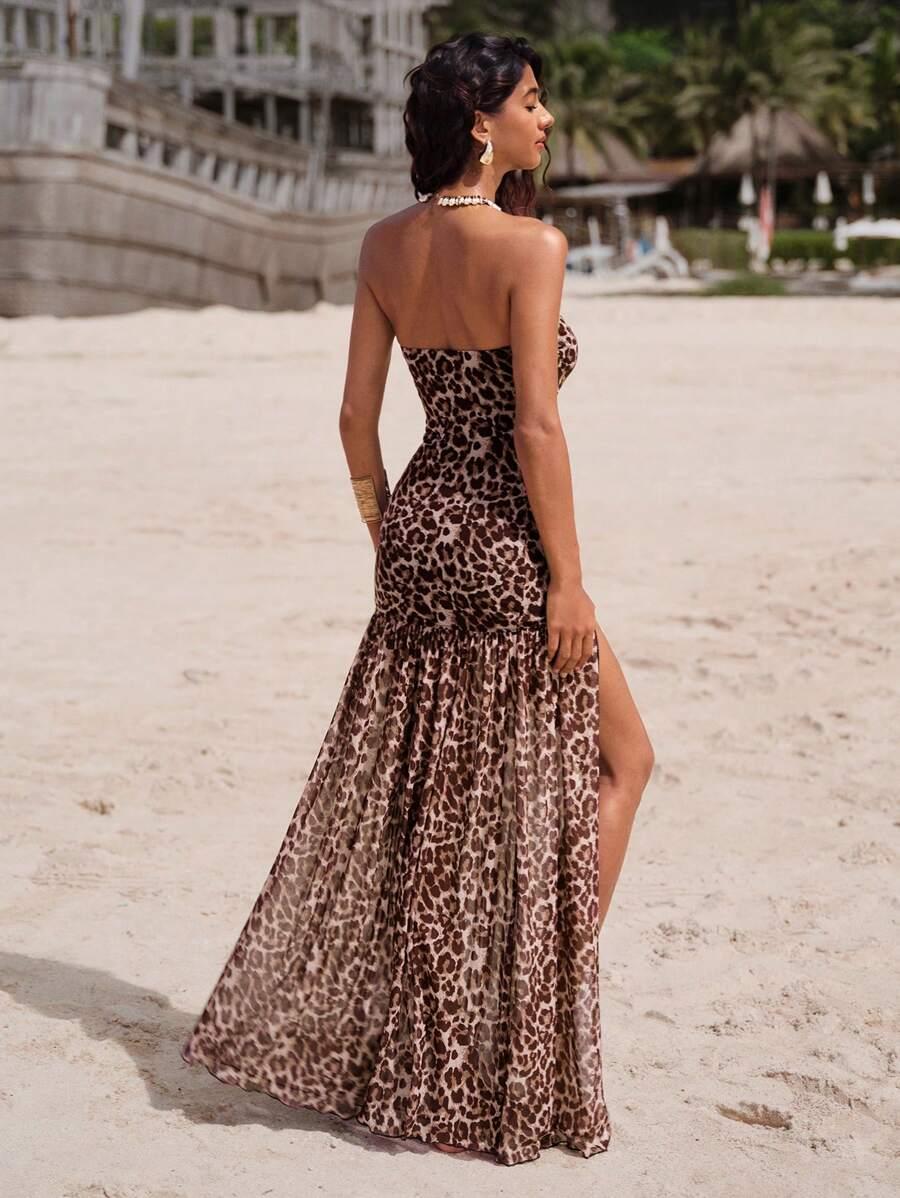 maxi sukienka animal print