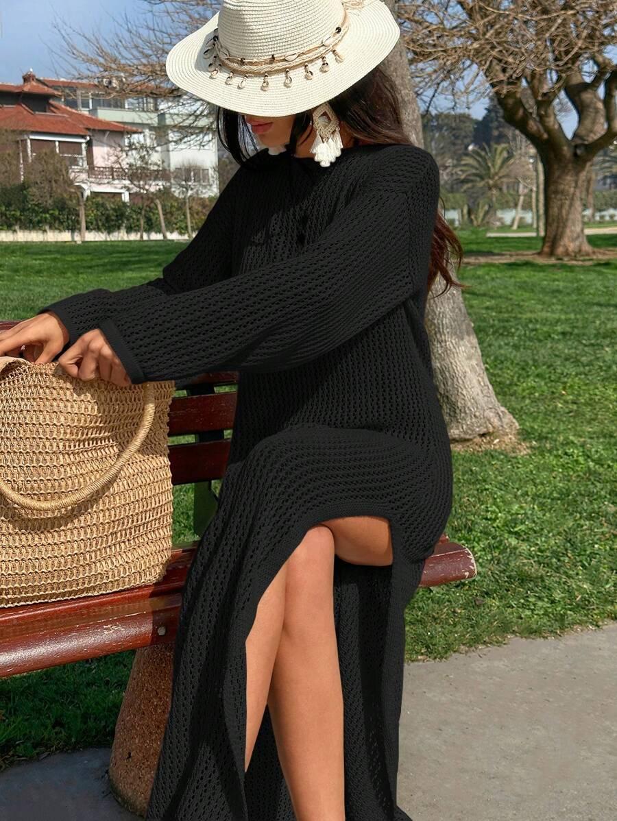 CZARNA MAXI SUKIENKA 