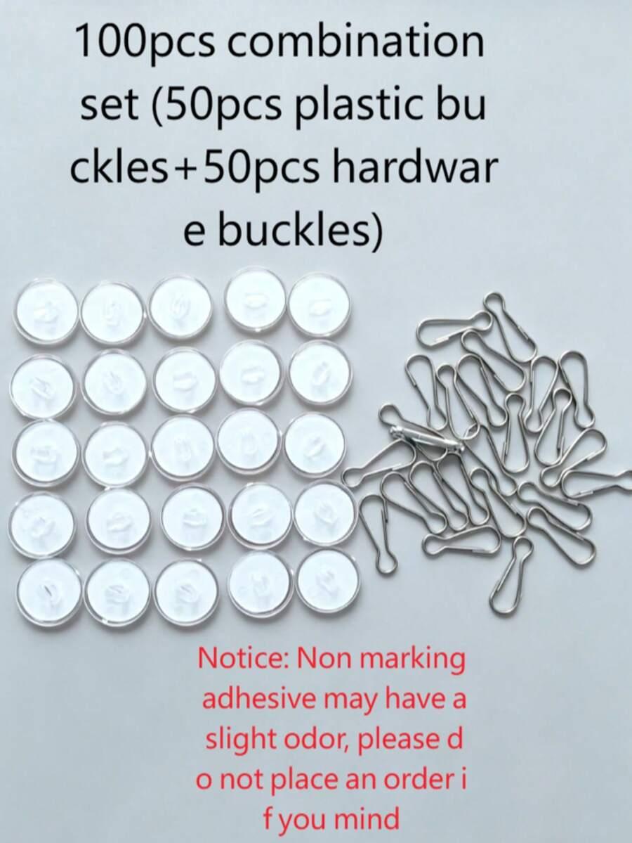 SAMOPRZYLEPNE HACZYKI ŚCIENNE 50-PACK