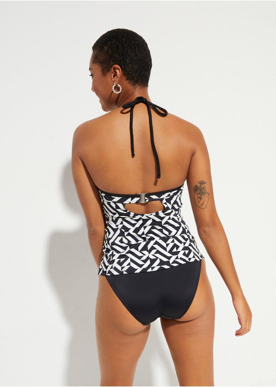 DWUCZĘŚCIOWY KOMPLET TANKINI MAJTKI PRINT 