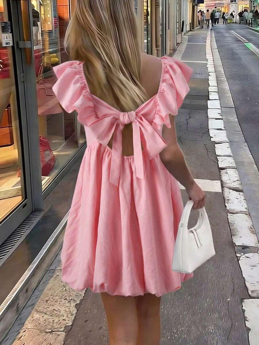MINI RÓŻOWA SUKIENKA BOMBKA