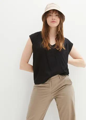 czarna bluzka v-neck 