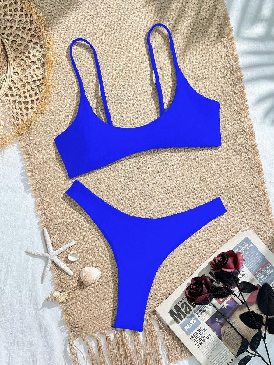 niebieski komplet bikini