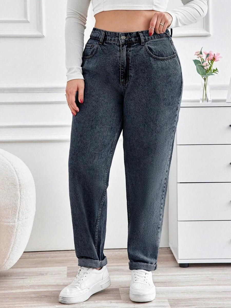 CZARNE SPODNIE JEANS
