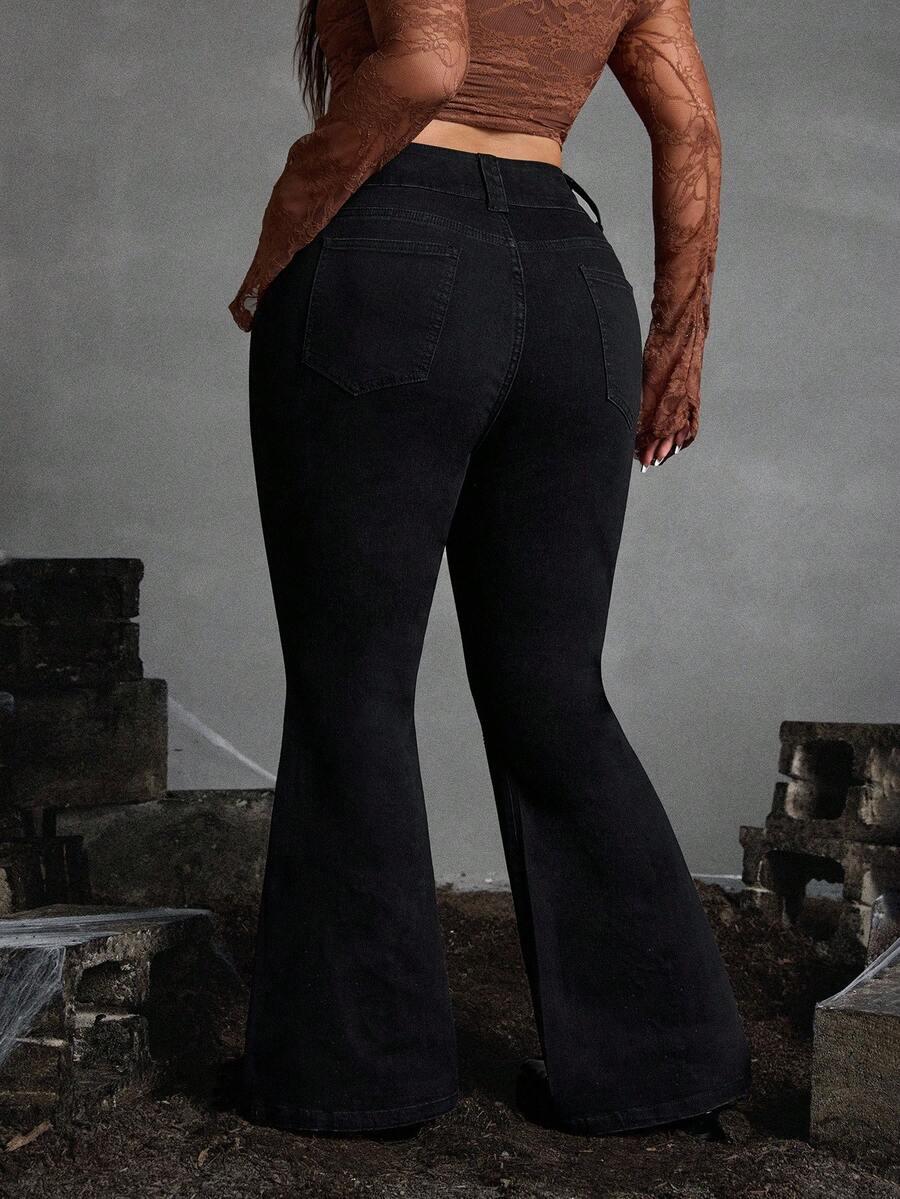CZARNE SPODNIE JEANS