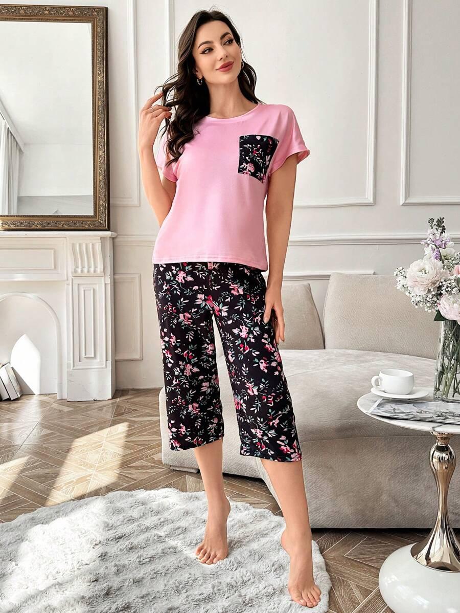 piżama t-shirt spodenki wzór