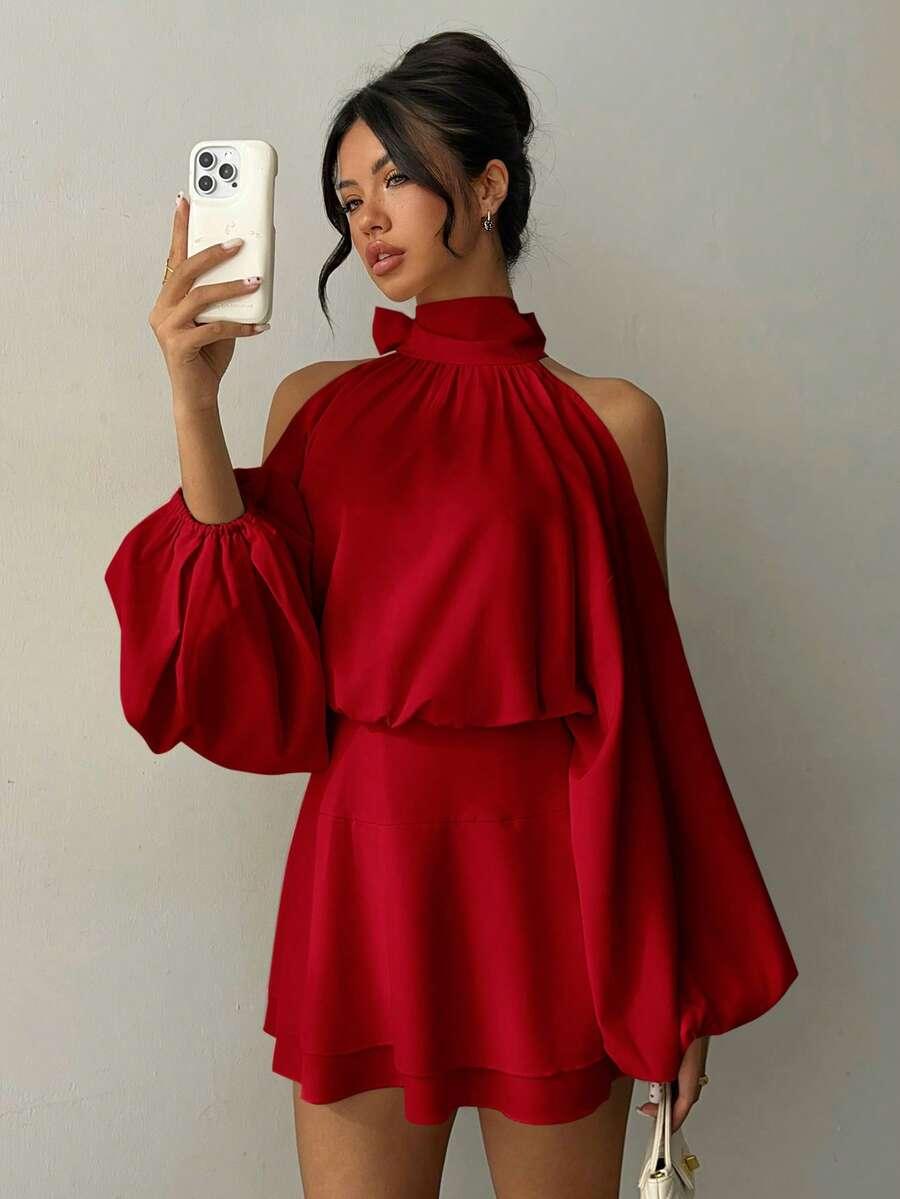 czerwona mini sukienka 