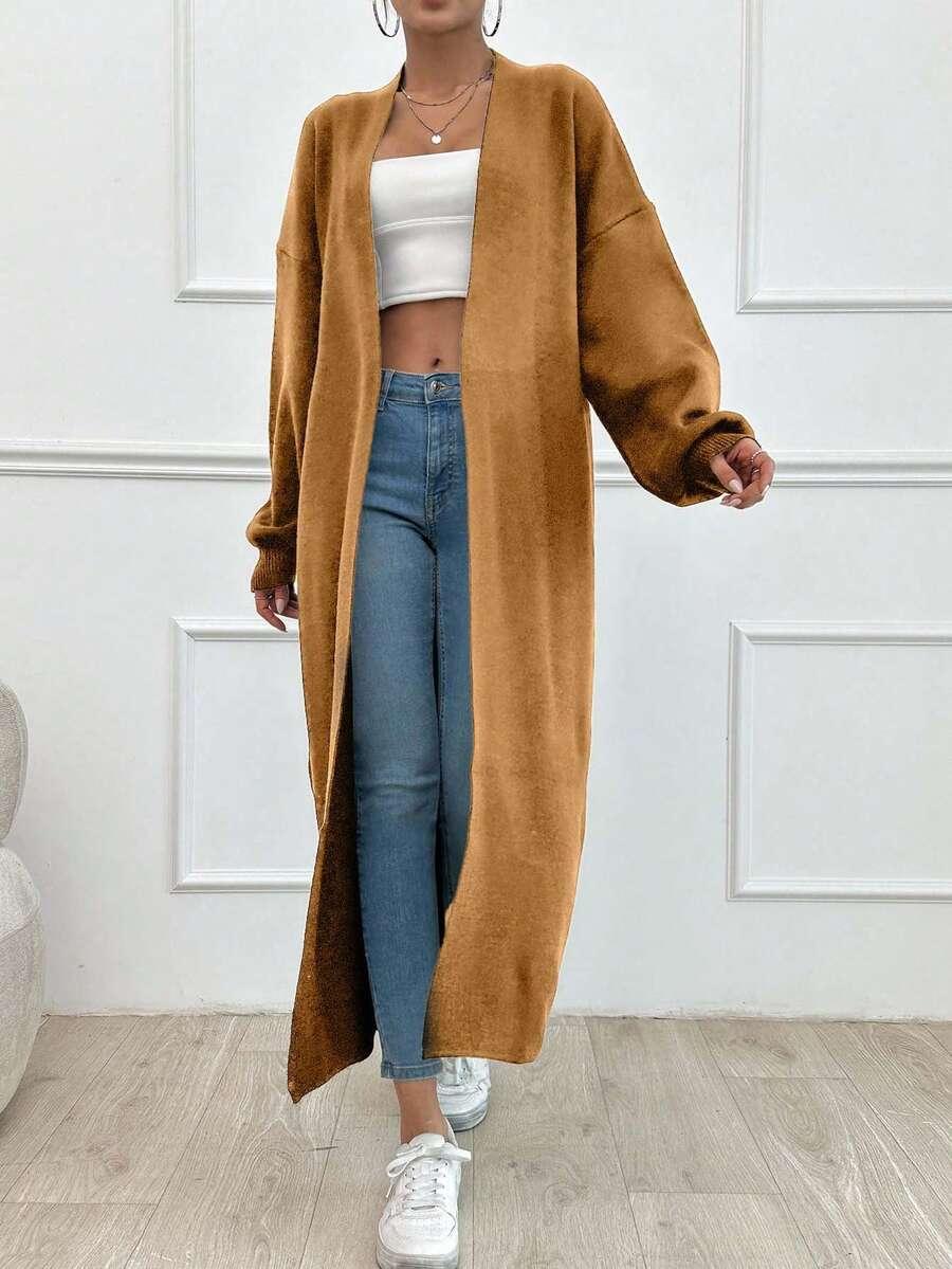 brązowy SWETER KARDIGAN