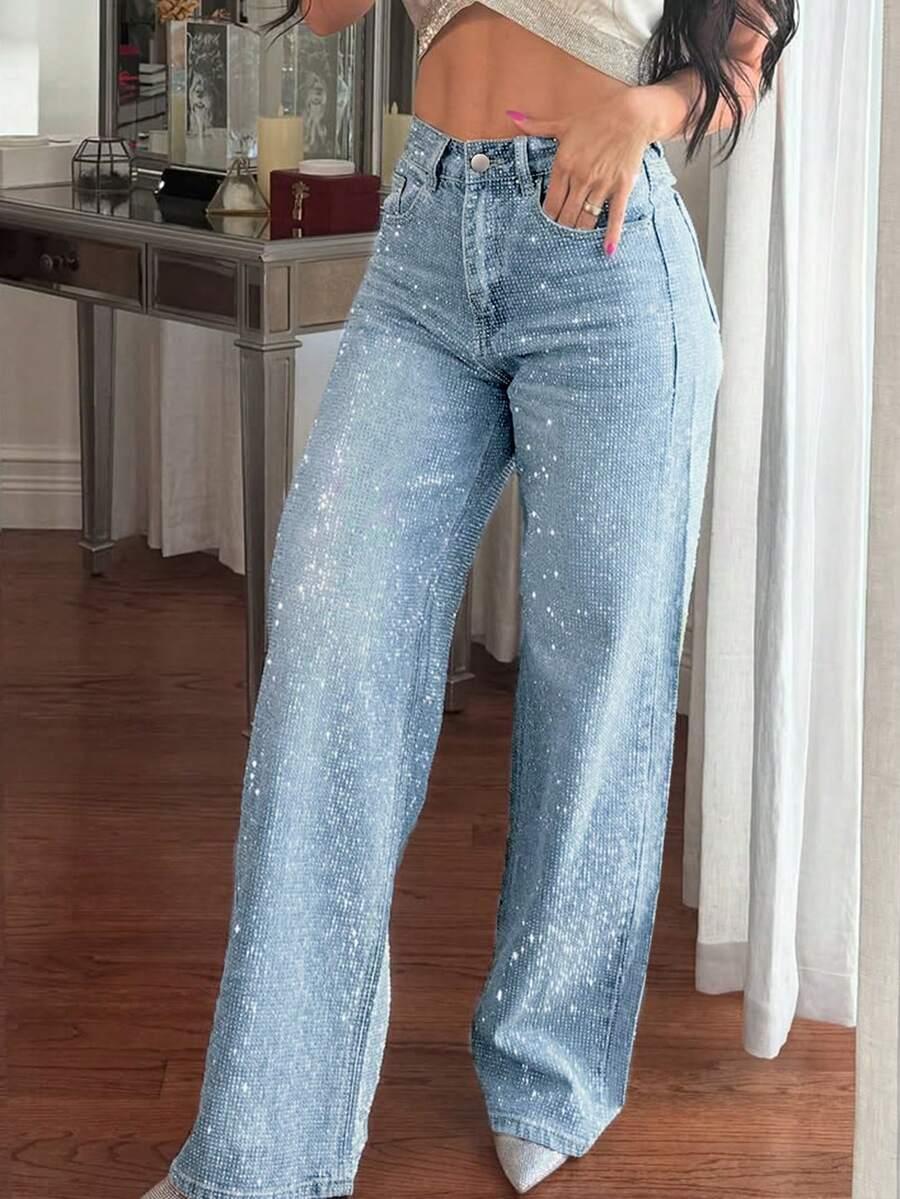 NIEBIESKIE SPODNIE JEANS