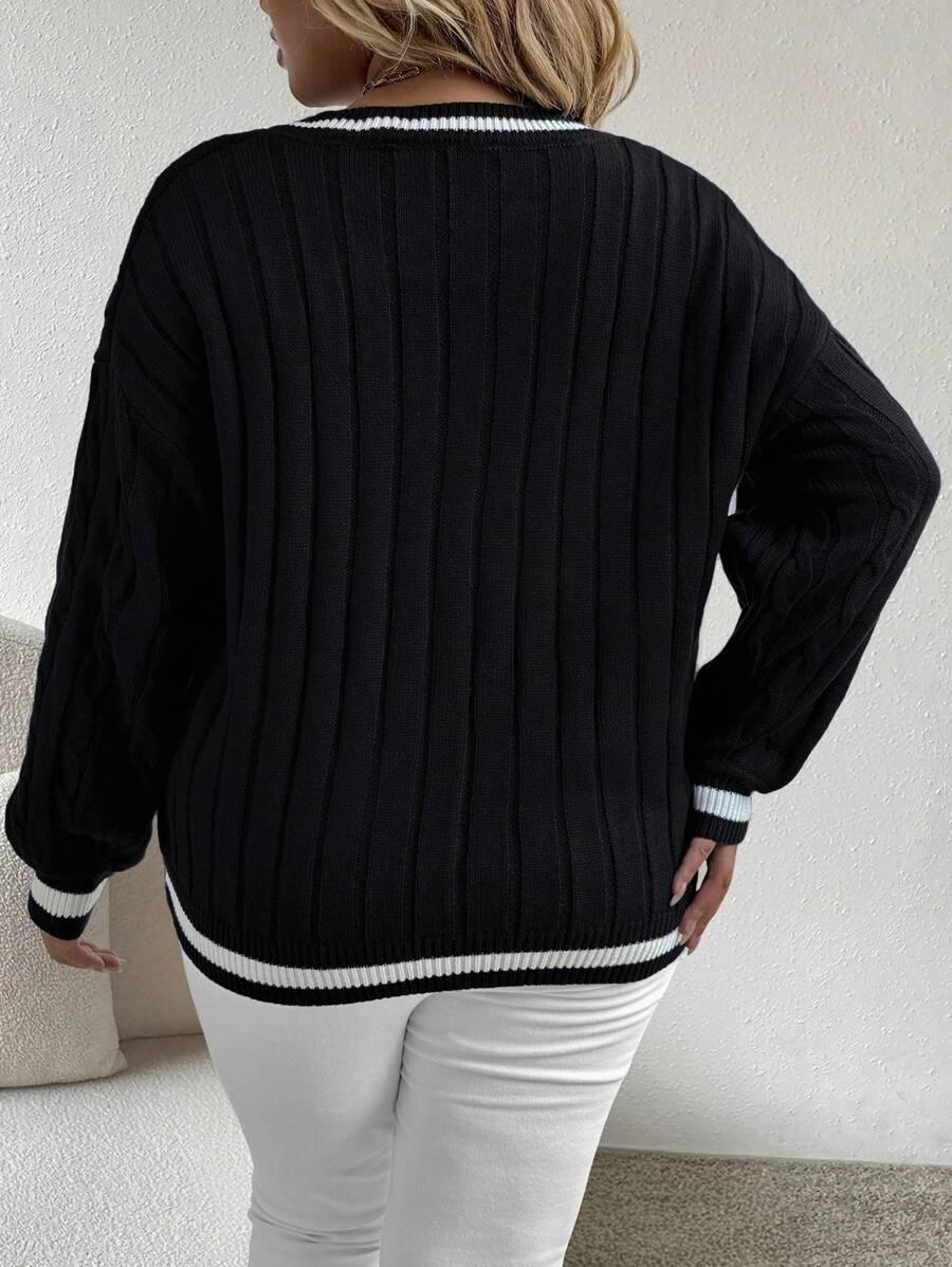 czarny dzianinowy sweter