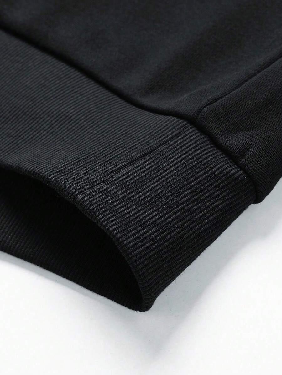 CZARNA BLUZA STÓJKA print