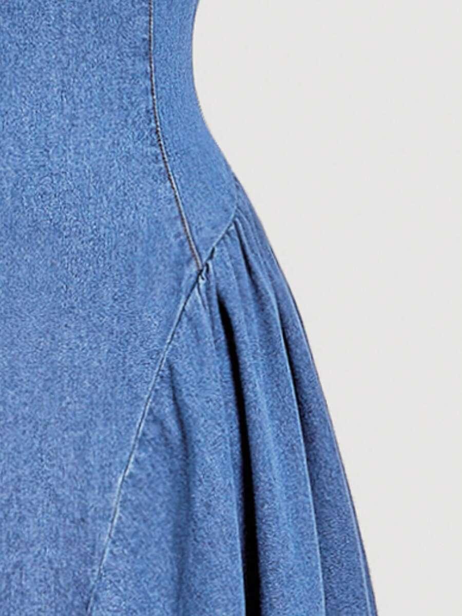 NIEBIESKA SUKIENKA JEANS