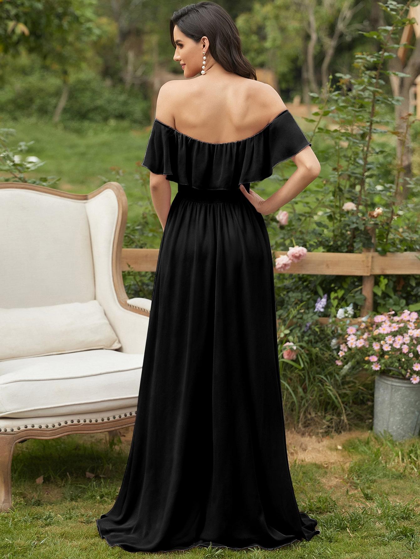 czarna maxi sukienka
