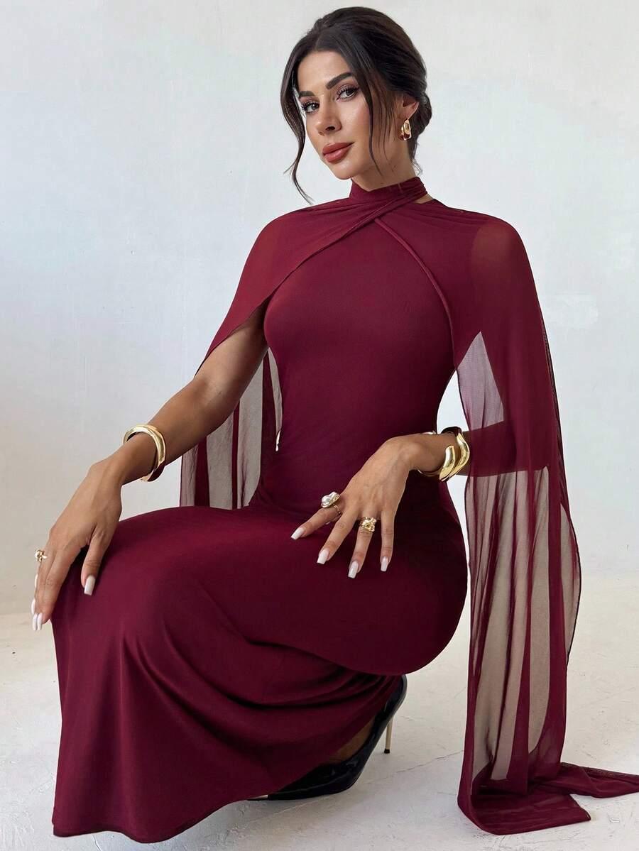 CZERWONA MAXI SUKIENKA