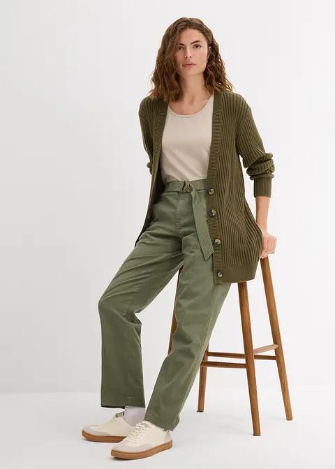zielone spodnie jeans 