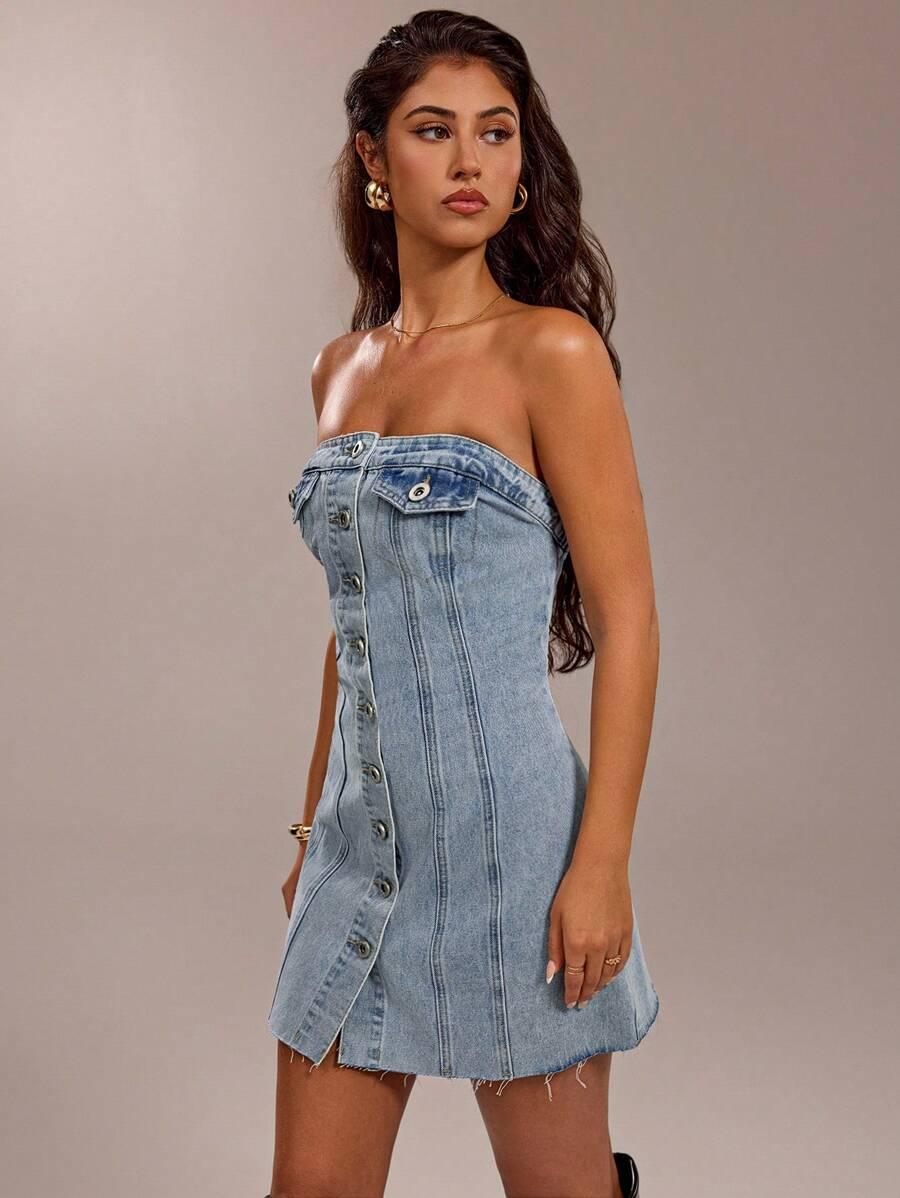 SPÓDNICA MINI JEANSOWA 