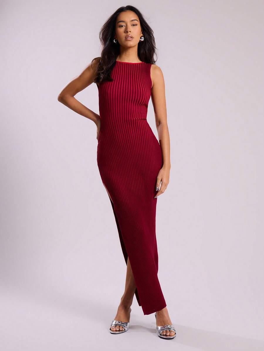 SUKIENKA MAXI DZIANINOWA OŁÓWKOWA