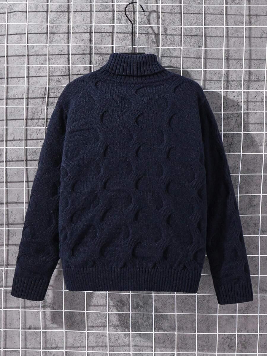 granatowy sweter golf