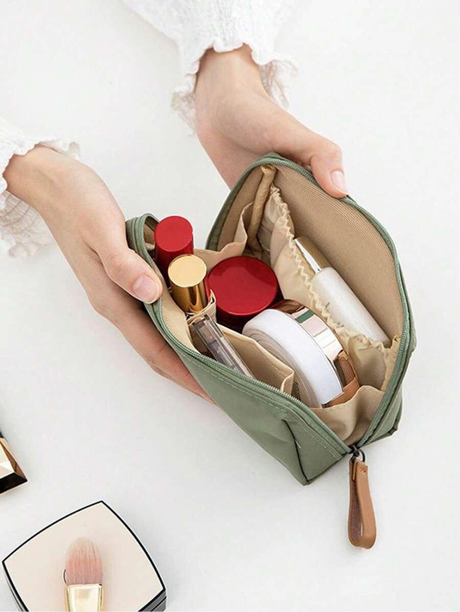 zielona kosmetyczka zip 