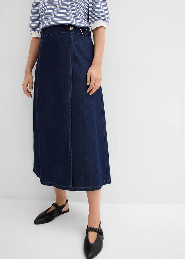 SPÓDNICA JEANSOWA MIDI