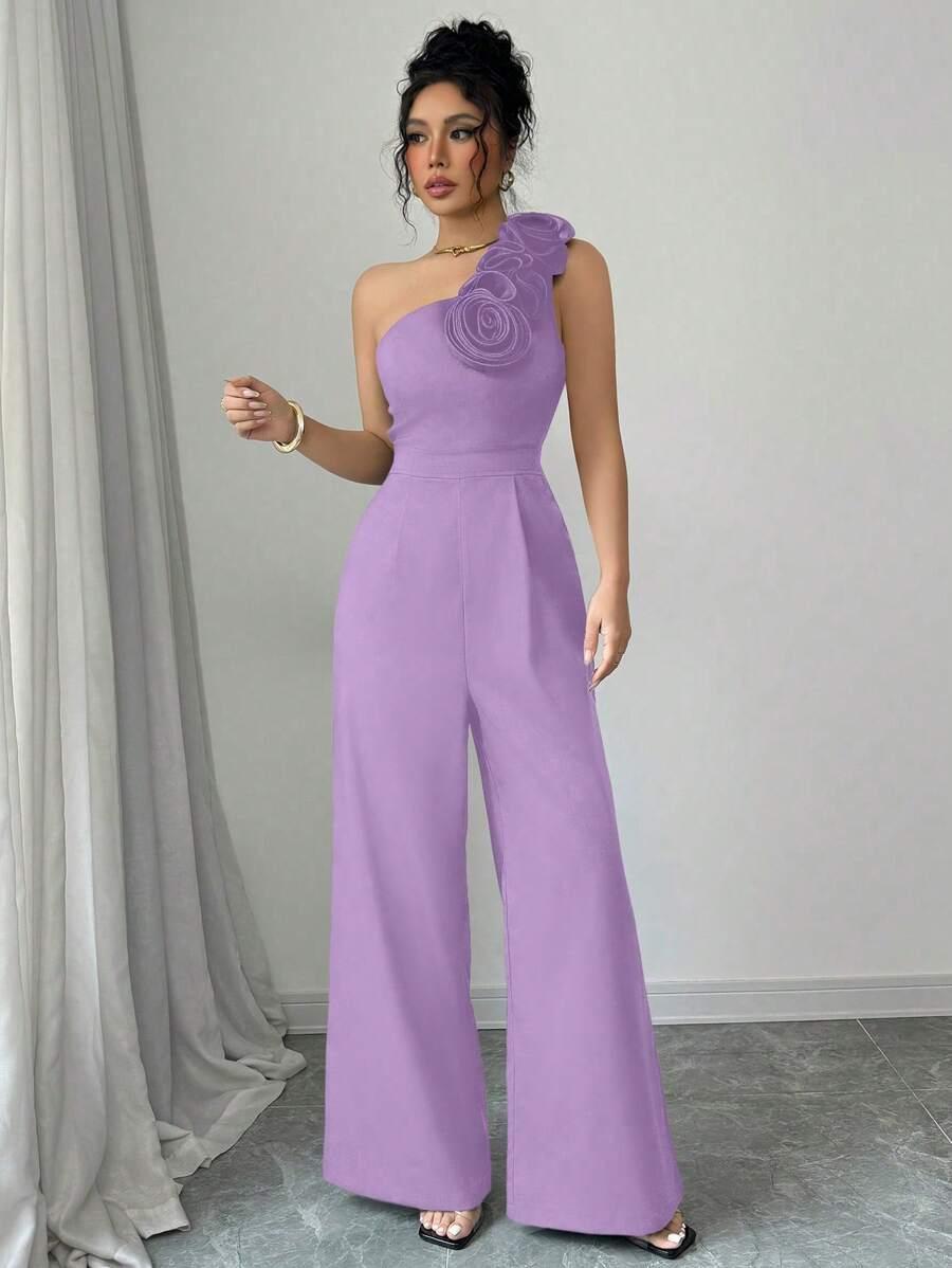 ELEGANCKI KOMBINEZON Z APLIKACJĄ 3D