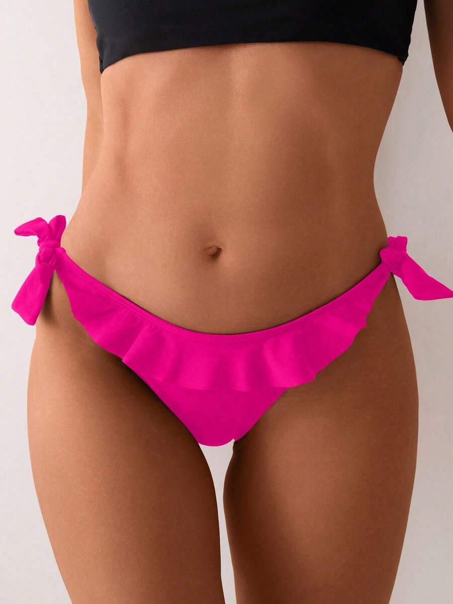 różowy dół od bikini