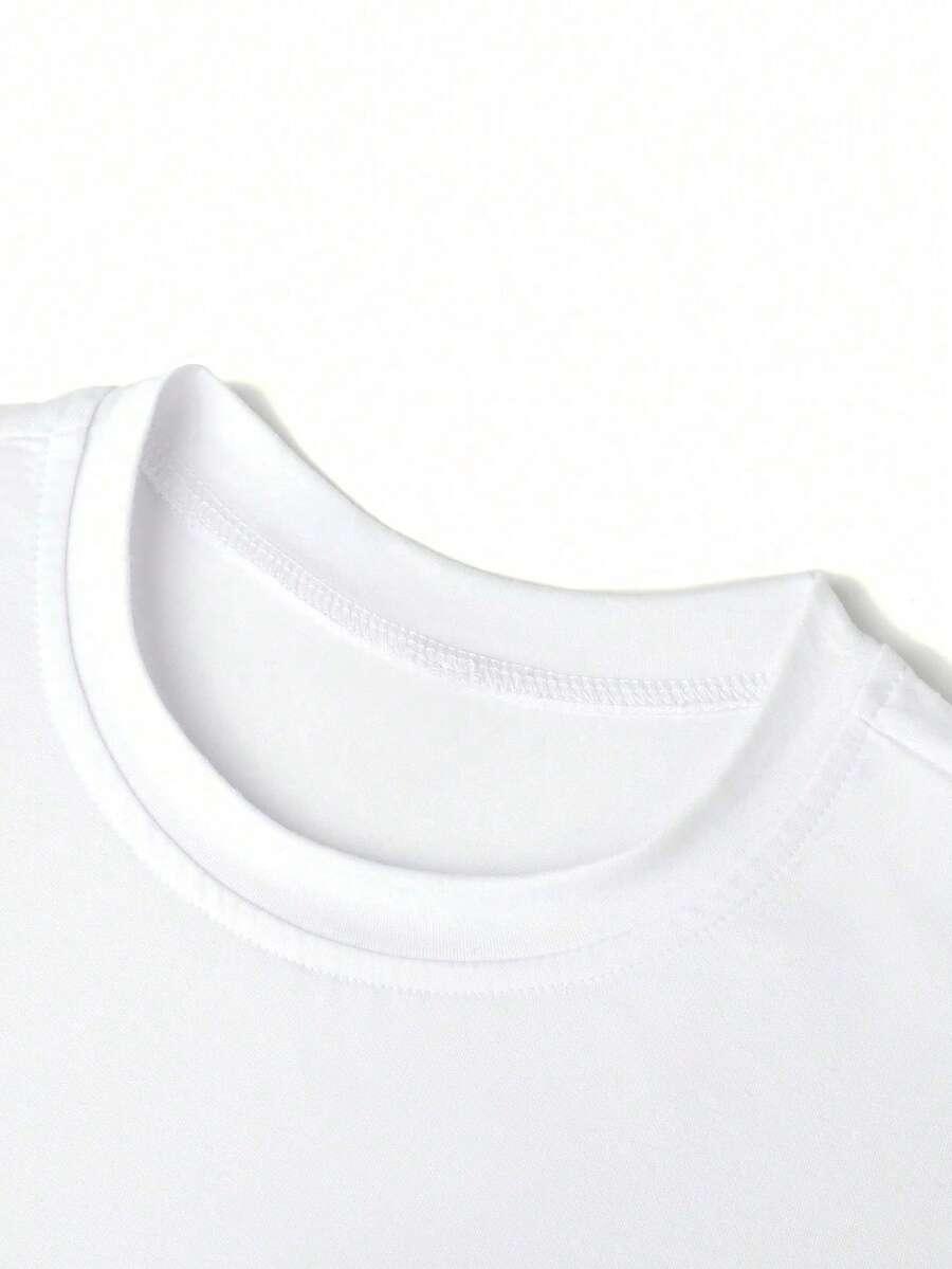 biały t-shirt nadruk