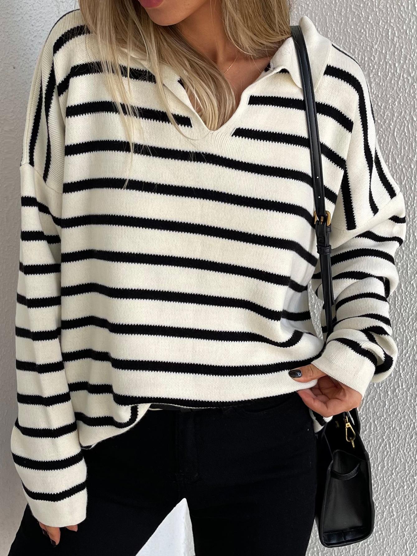 SWETER PASKI KOŁNIERZYK domieszka wełny
