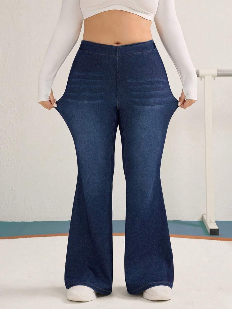 NIEBIESKIE JEANSY DZWONY 