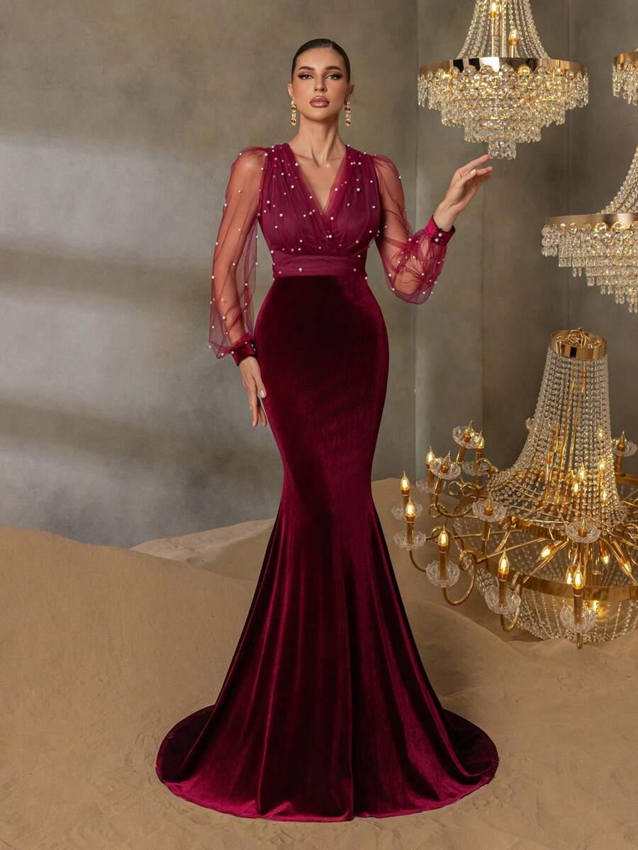 CZERWONA MAXI SUKIENKA