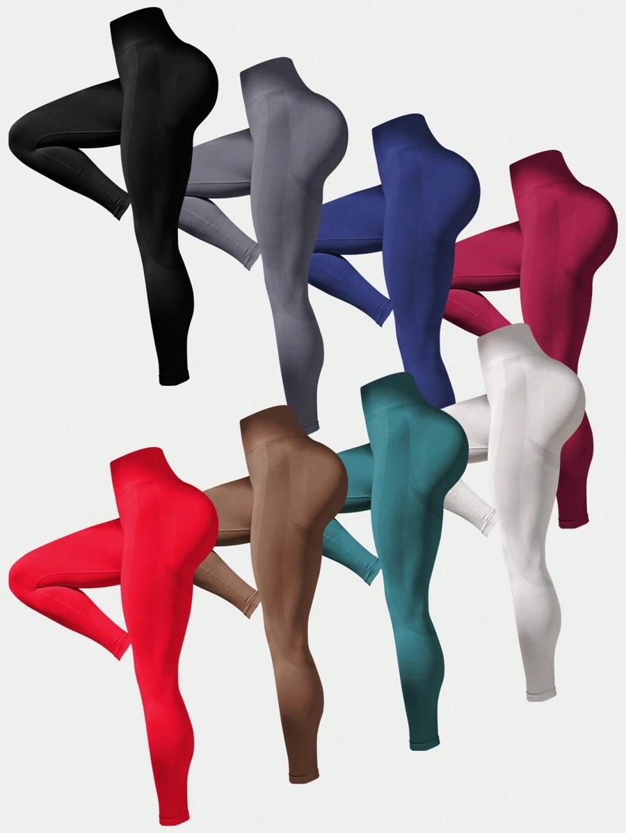 komplet legginsy wysoki stan 8-pack
