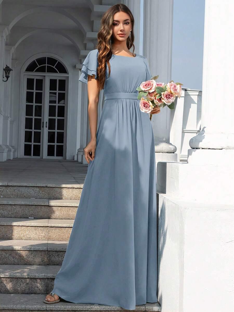 NIEBIESKA MAXI SUKIENKA