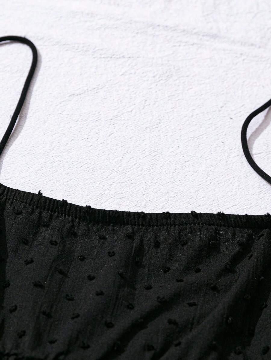 czarny top ramiączka