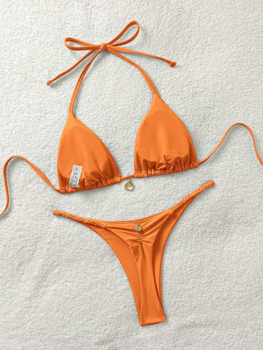 DWUCZĘŚCIOWE BIKINI DAMSKIE NEONOWE