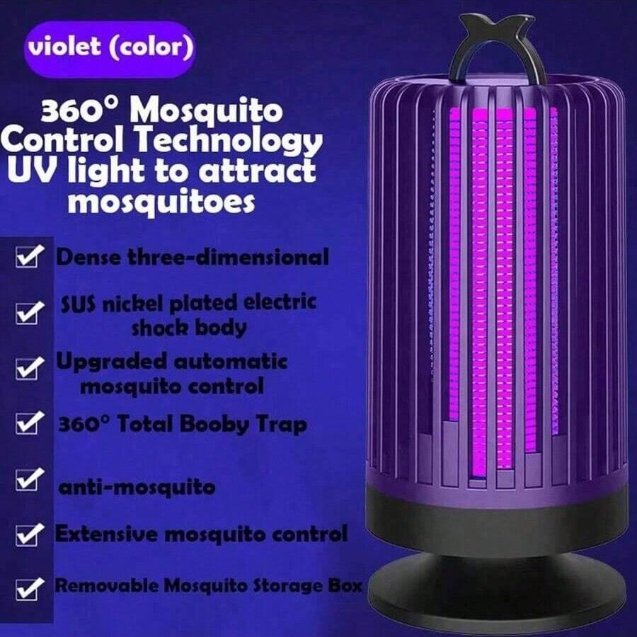 FIOLETOWA LAMPA KEMPINGOWA