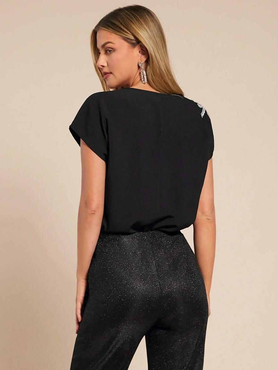 czarny t-shirt zdobienie
