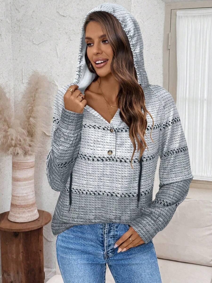 bluza z kapturem guziki 