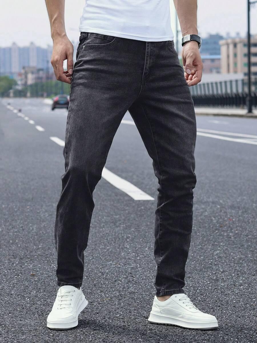 czarne spodnie jeans