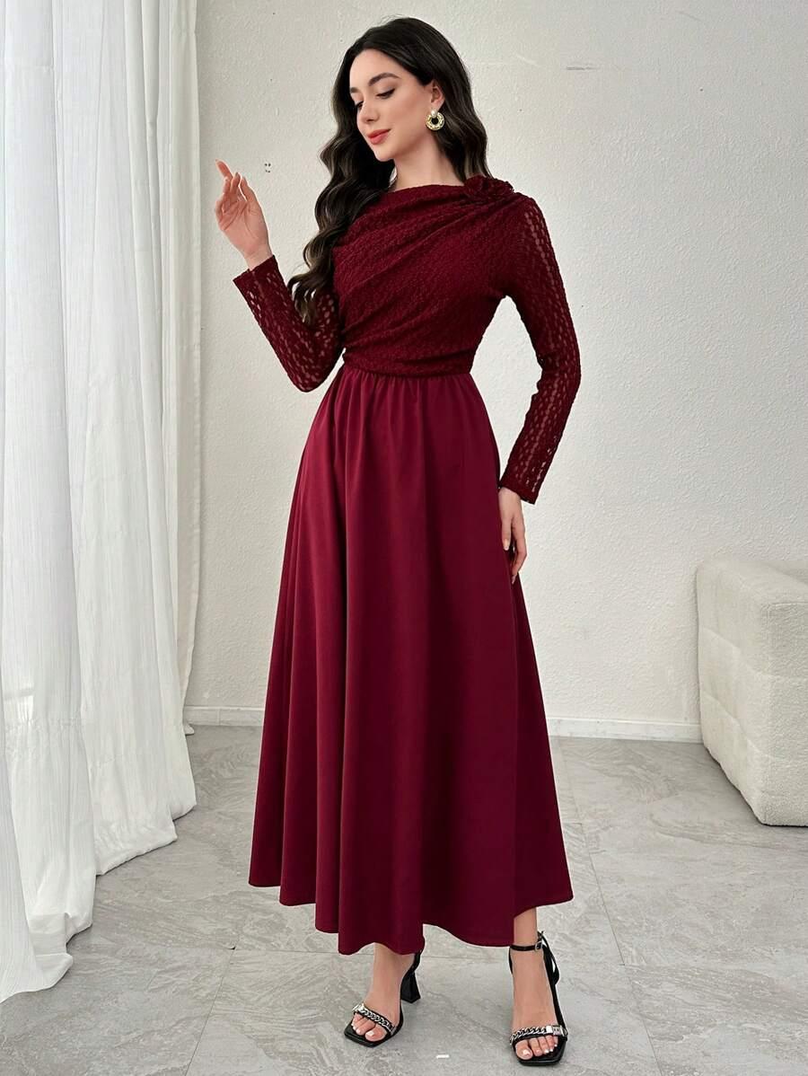 CZERWONA MAXI SUKIENKA