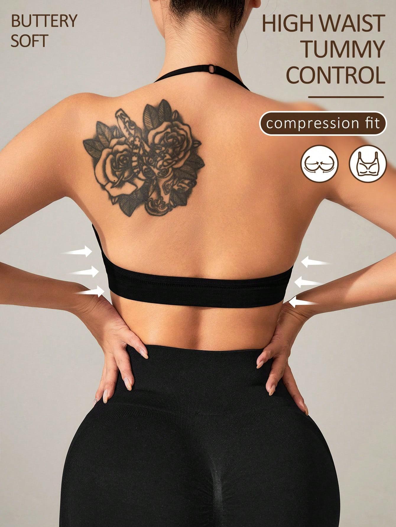 CZARNY SPORTOWY TOP