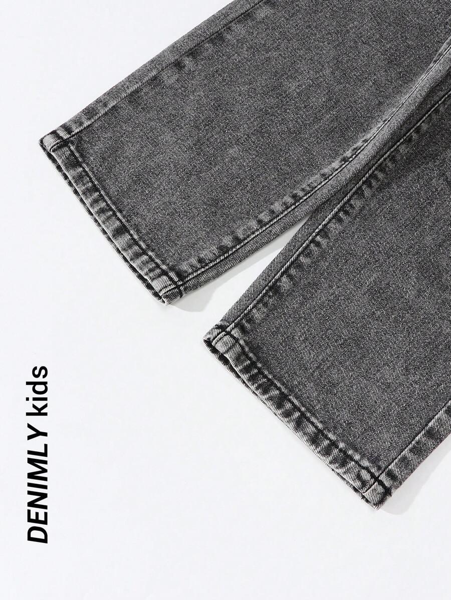 szare SPODNIE JEANS