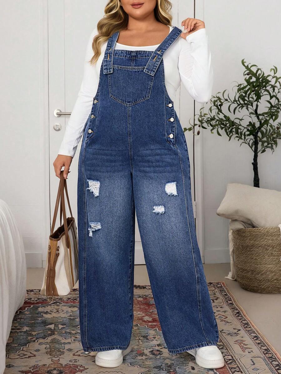niebieskie ogrodniczki jeans