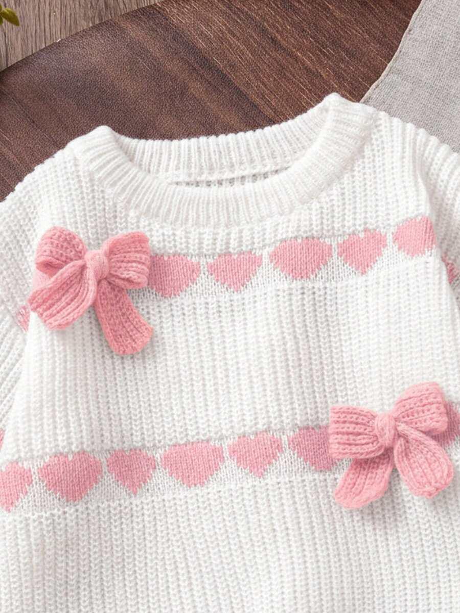 dzianinowy komplet spodnie sweter