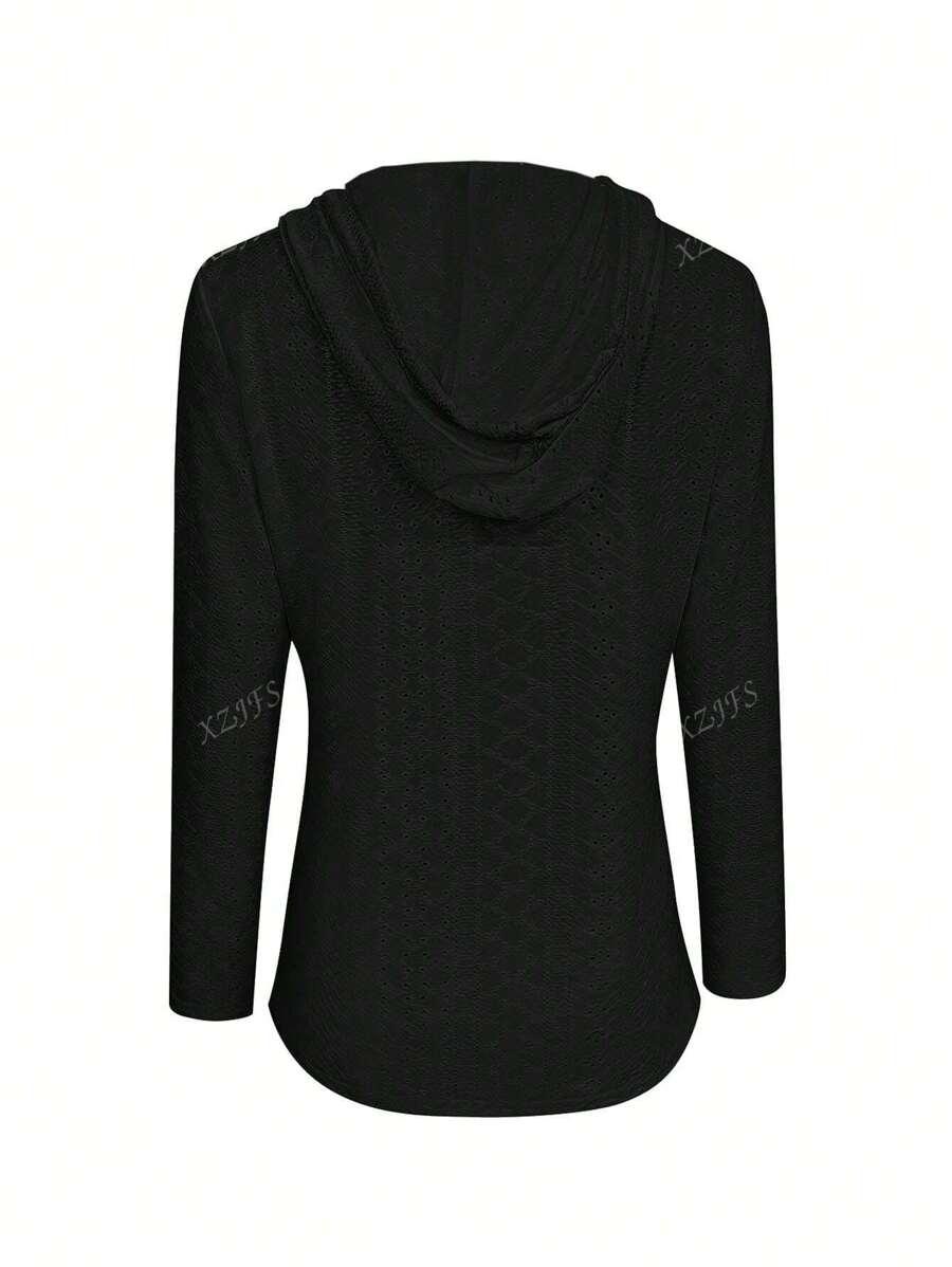 czarna bluza z kapturem
