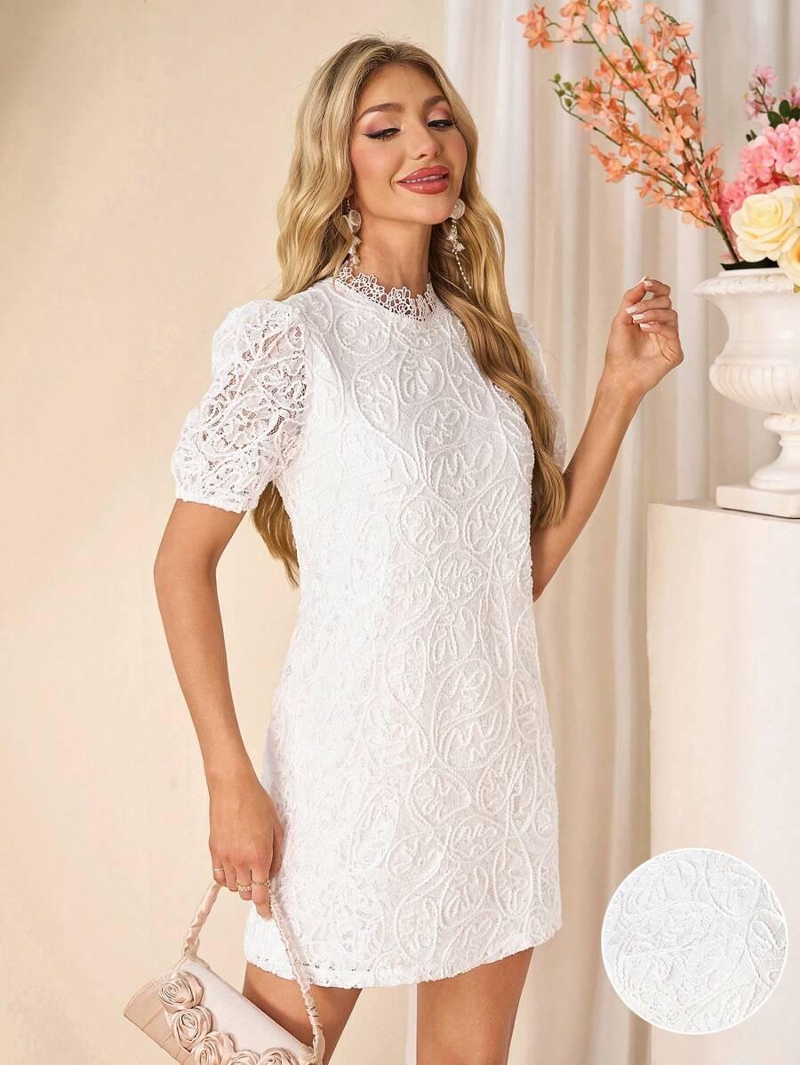 biała mini sukienka struktura