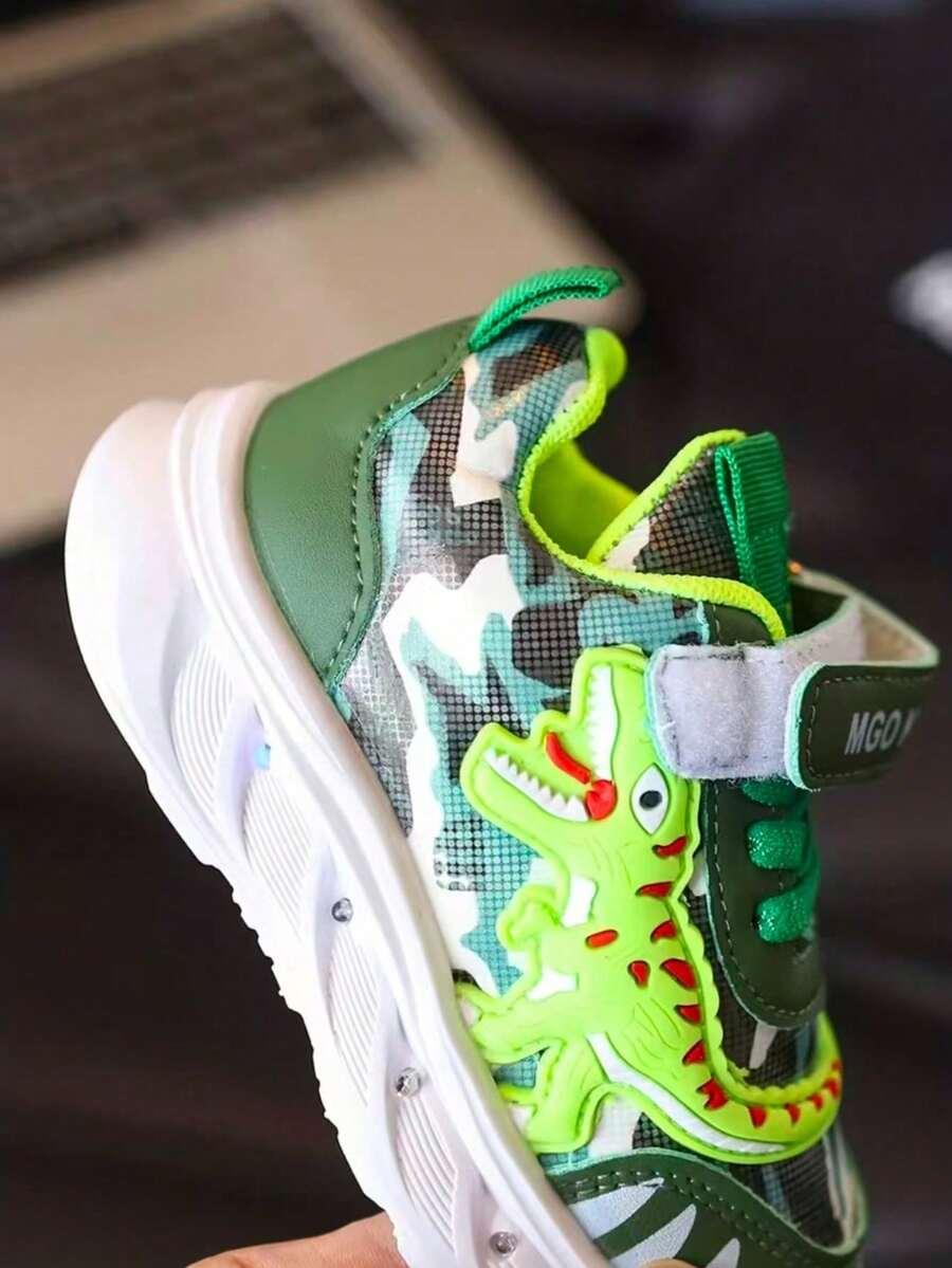 ŚWIECĄCE BUTY DZIECIĘCE DINOZAUR