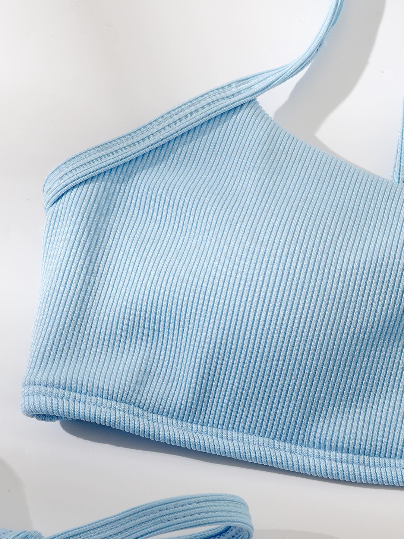 niebieski komplet bikini
