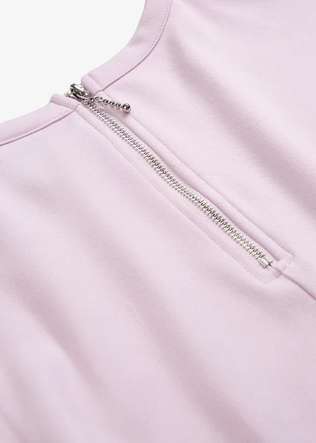 RÓŻOWA MIDI SUKIENKA ZIP