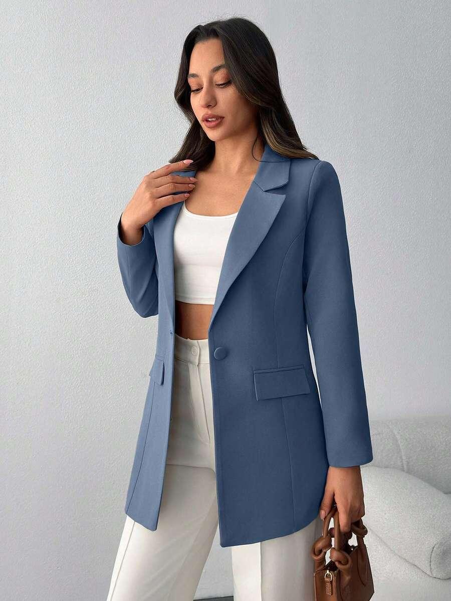 niebieska marynarka casual