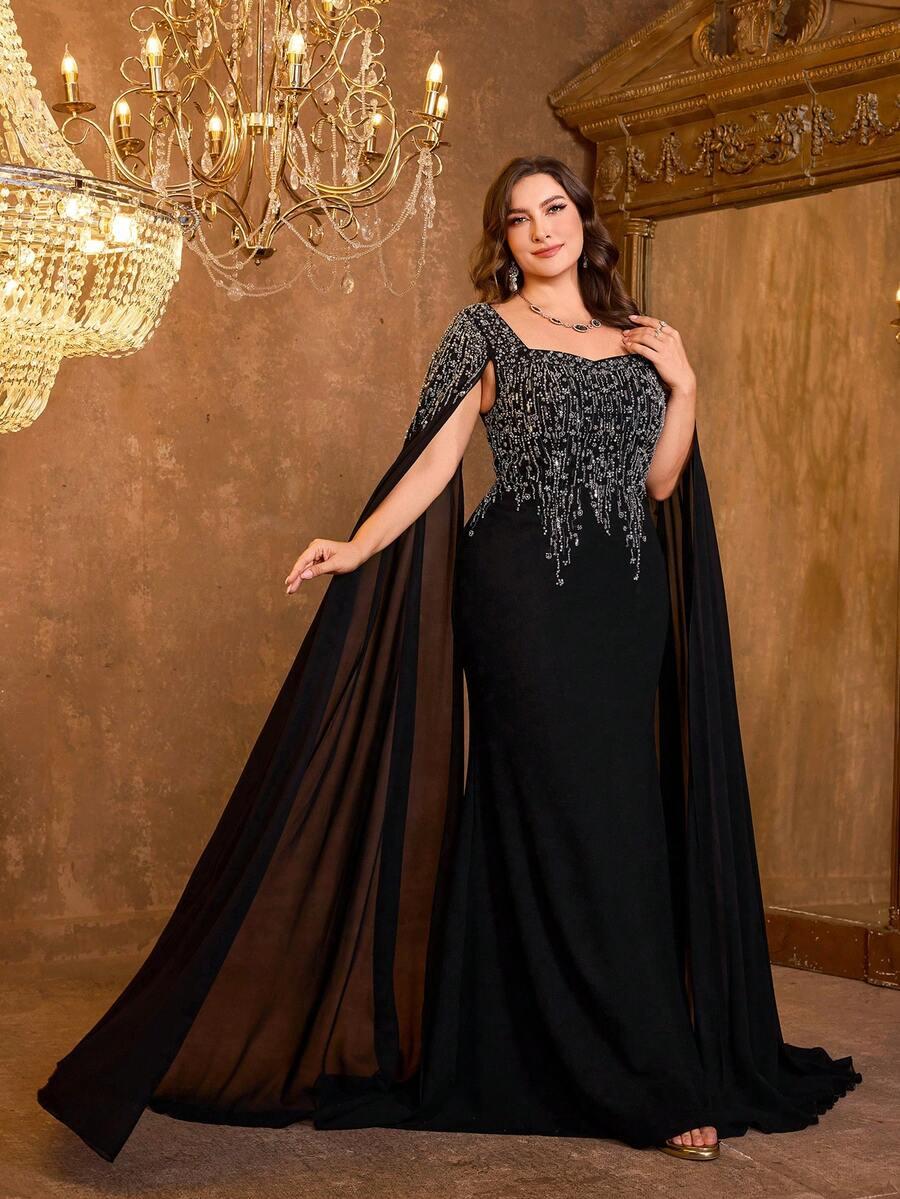 CZARNA MAXI SUKIENKA